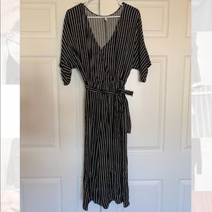 Black Striped Jumpsuit